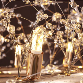 Lustre de Cristal com Aro em Anel – Elegância em Cada Detalhe