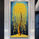 Tela Decorativa Beautiful Yellow Tree